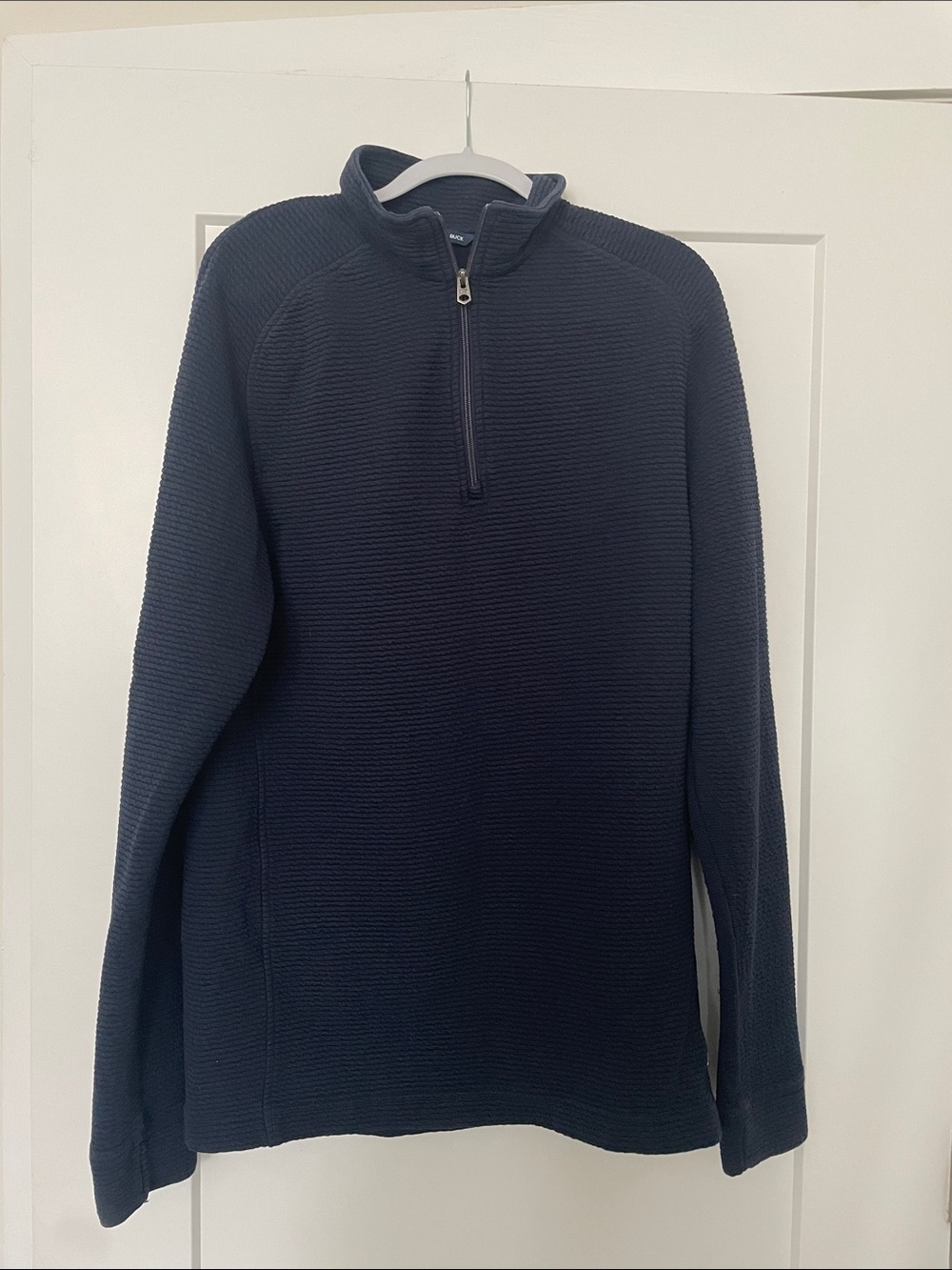 Cutter & Buck Navy Textured Quarter-Zip Pullover